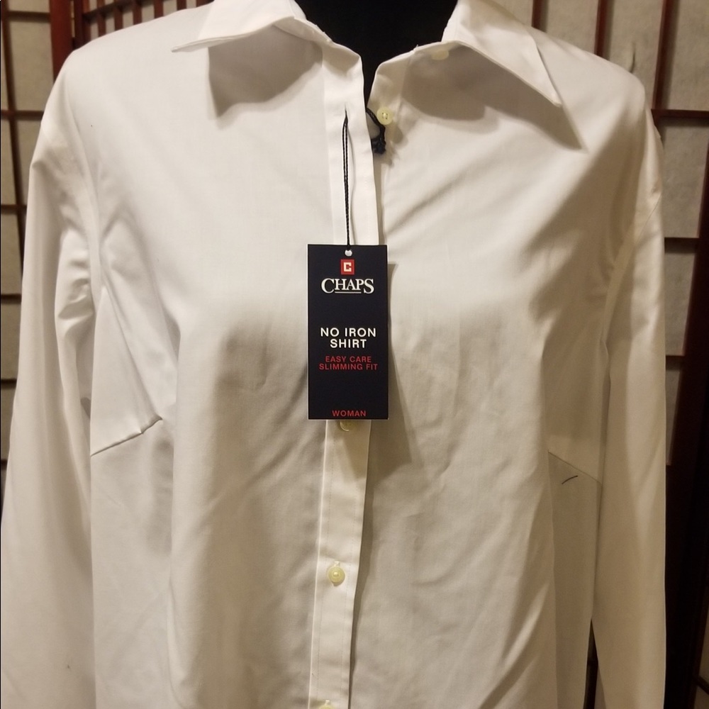 White chaps no iron blouse-B131